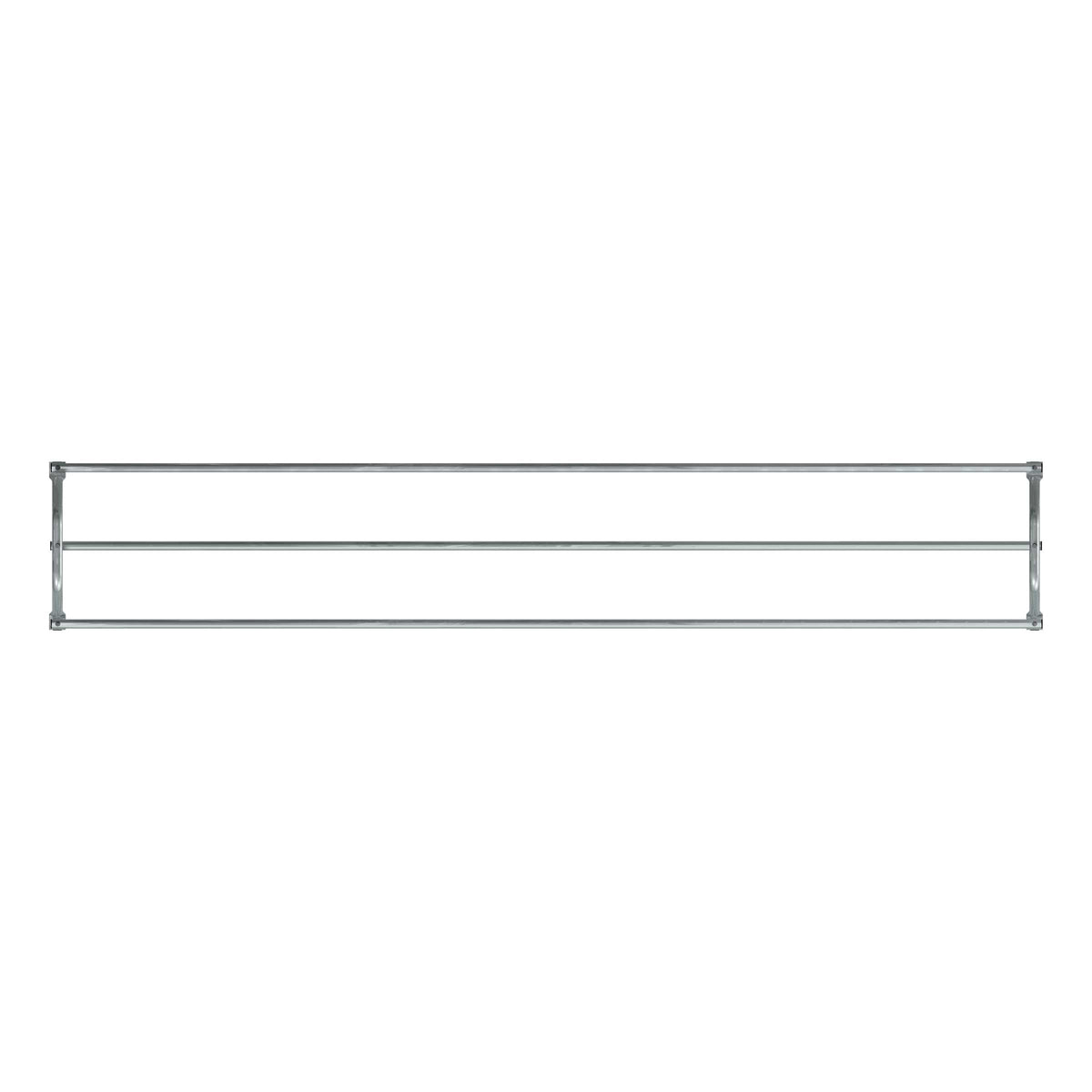 16 ft long A-shaped bike rack of galvanized steel tubing - double sided in top view