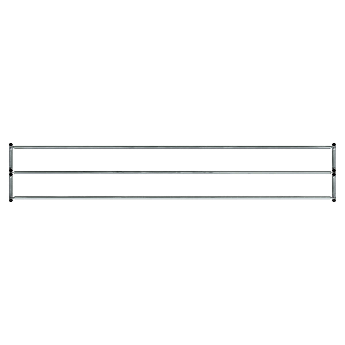16 ft long bike rack of galvanized steel tubing - double sided in top view