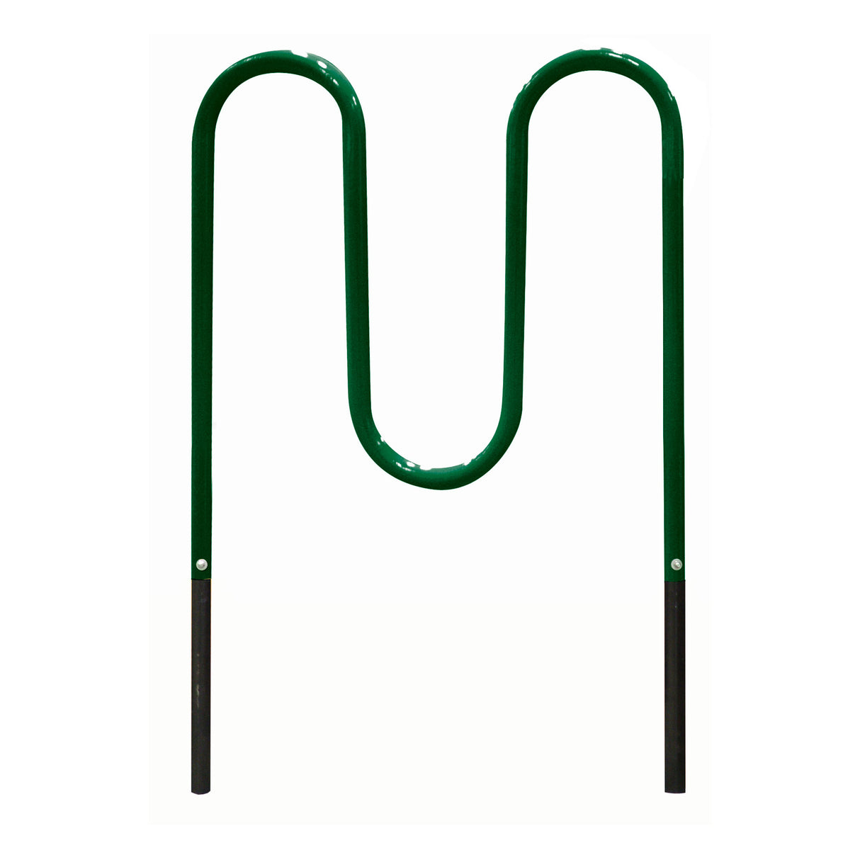 Thermoplastic 1 5/8" In-Ground Wave Bike Racks