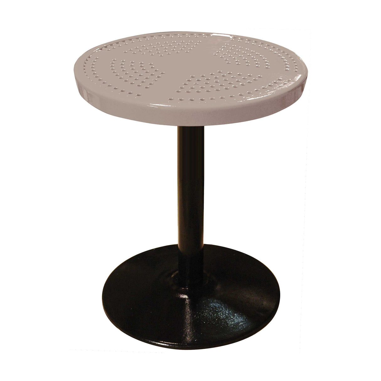 24TAB30 24" round perforated pedestal table 30" high - beige