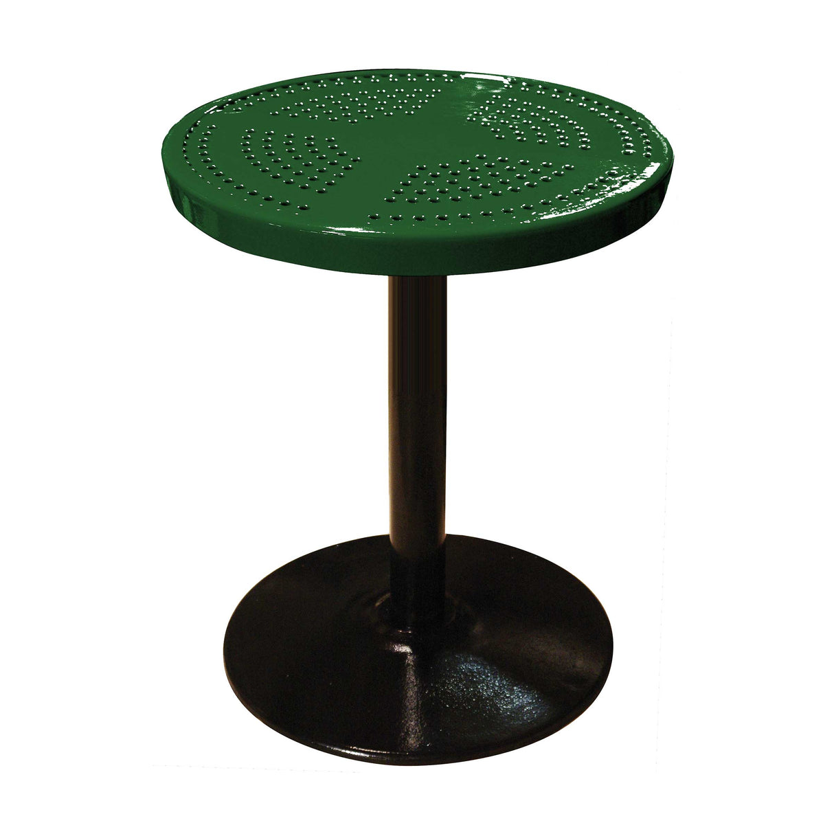 24TAB30 24" round perforated pedestal table 30" high - green