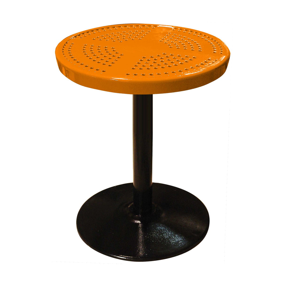 24TAB30 24" round perforated pedestal table 30" high - orange