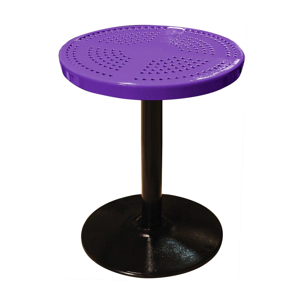 24TAB30 24" round perforated pedestal table 30" high - purple