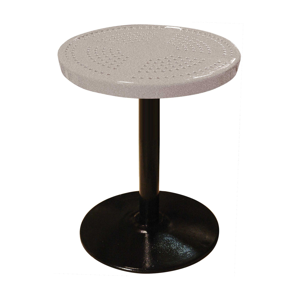 24TAB30 24" round perforated pedestal table 30" high - sandstone