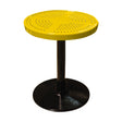 24TAB30 24" round perforated pedestal table 30" high - yellow
