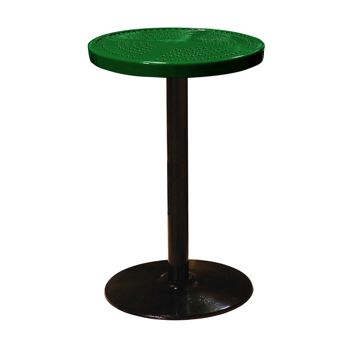 24TAB90 24" round perforated pedestal table 90" high - green