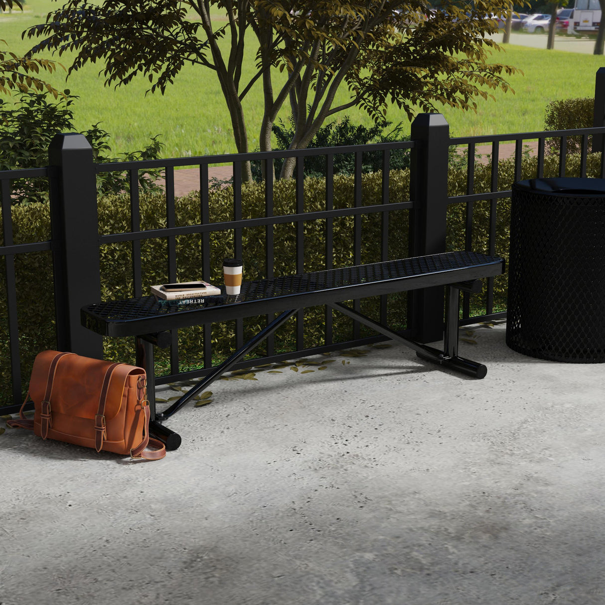 Quick Ship B6XPP 6 foot Expanded Backless Bench