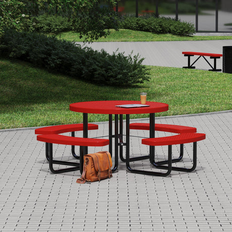 Quick Ship T46ROP 46" Round Expanded Metal Table