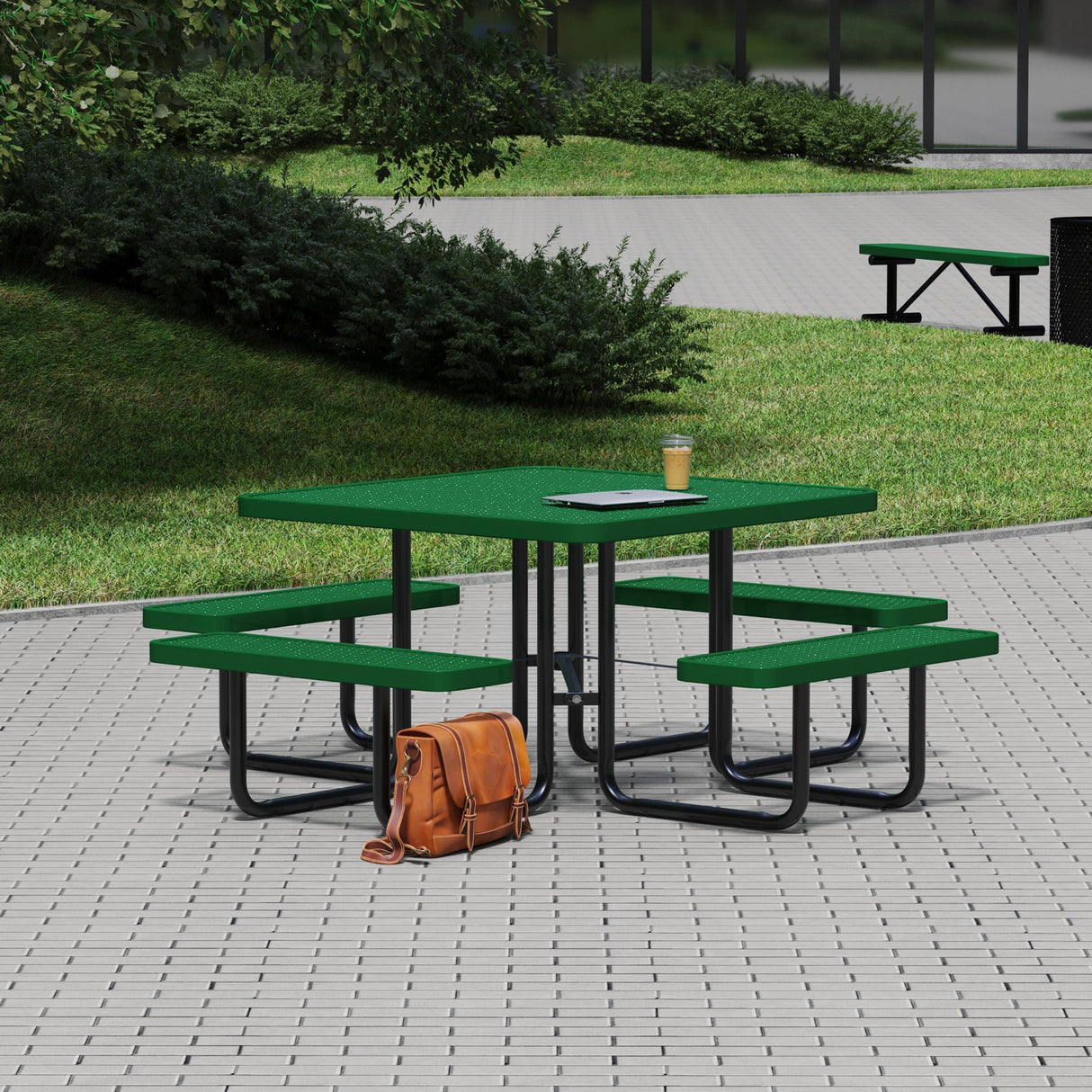 Quick Ship T46SQP 46" Square Expanded Metal Table