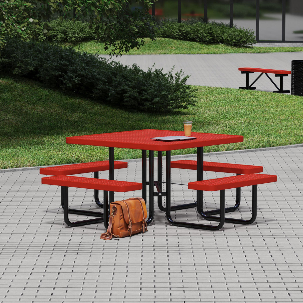Quick Ship T46SQP 46" Square Expanded Metal Table