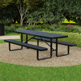 Quick Ship T8XPP 8 Foot Expanded Metal Picnic Table