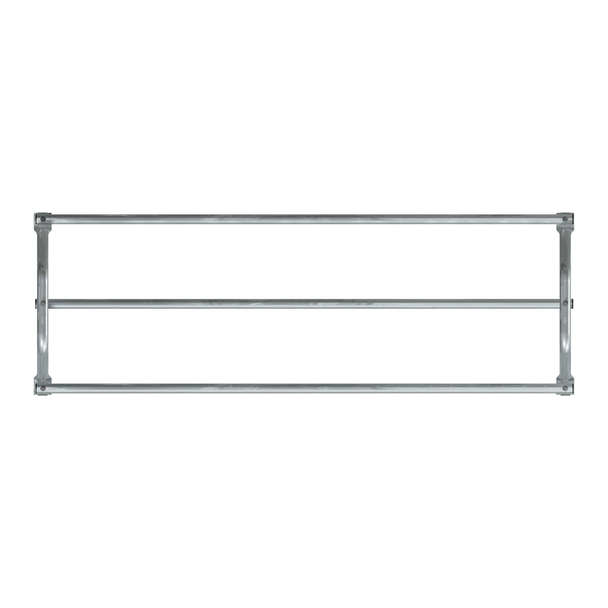 8 ft long A-shaped bike rack of galvanized steel tubing - double sided in top view