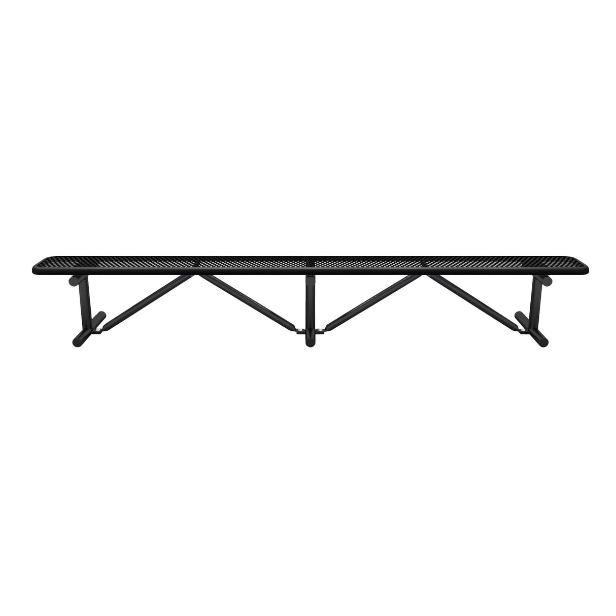 Expanded Metal Bench Without Back - Portable Mount
