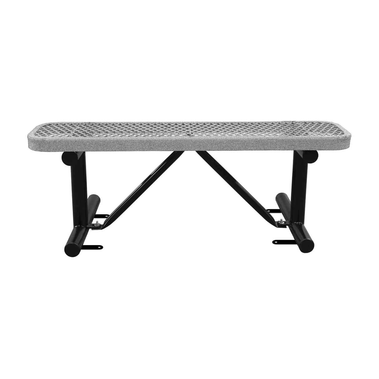 Expanded Metal Stadium Bench Without Back - surface mount