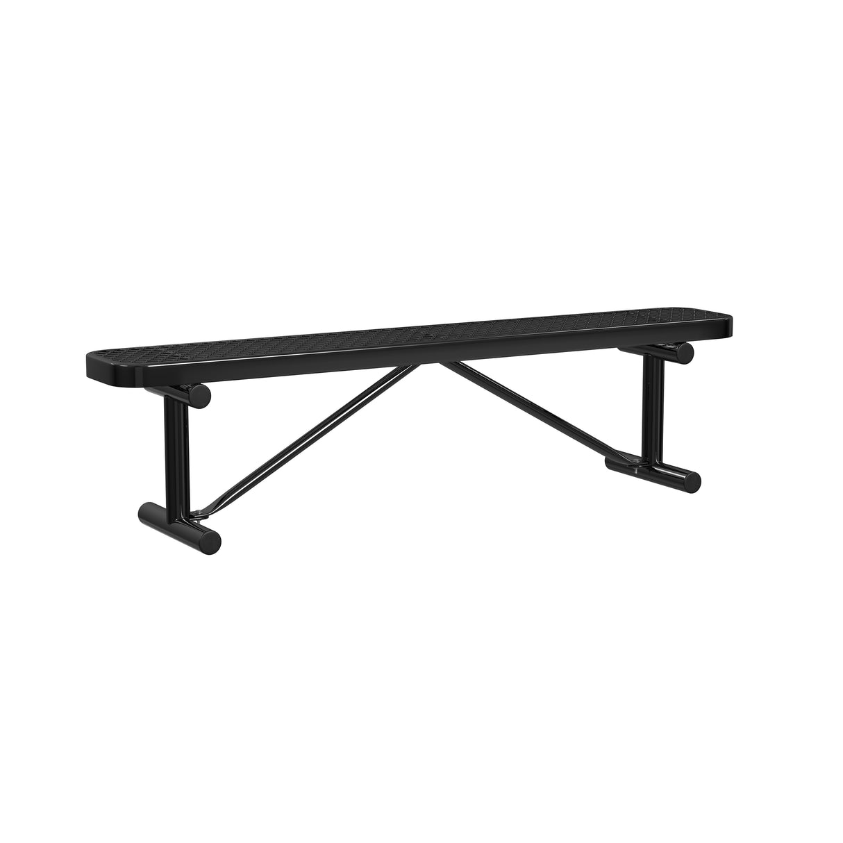 Quick Ship B6XPP 6 foot Expanded Backless Bench