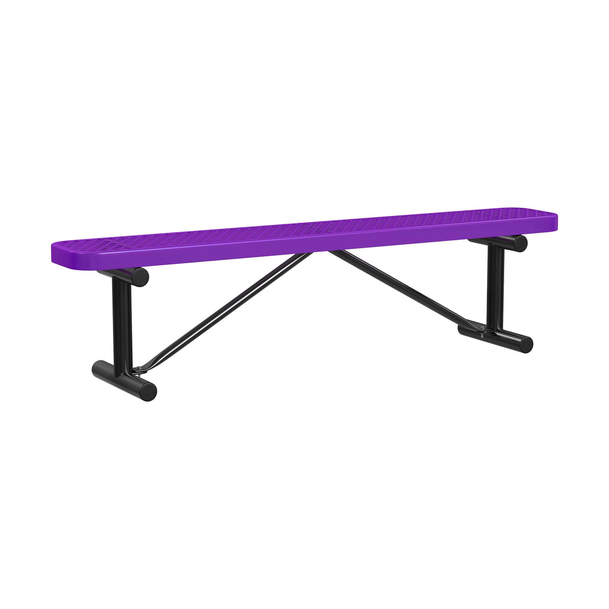 Expanded Metal Bench Without Back - Portable Mount