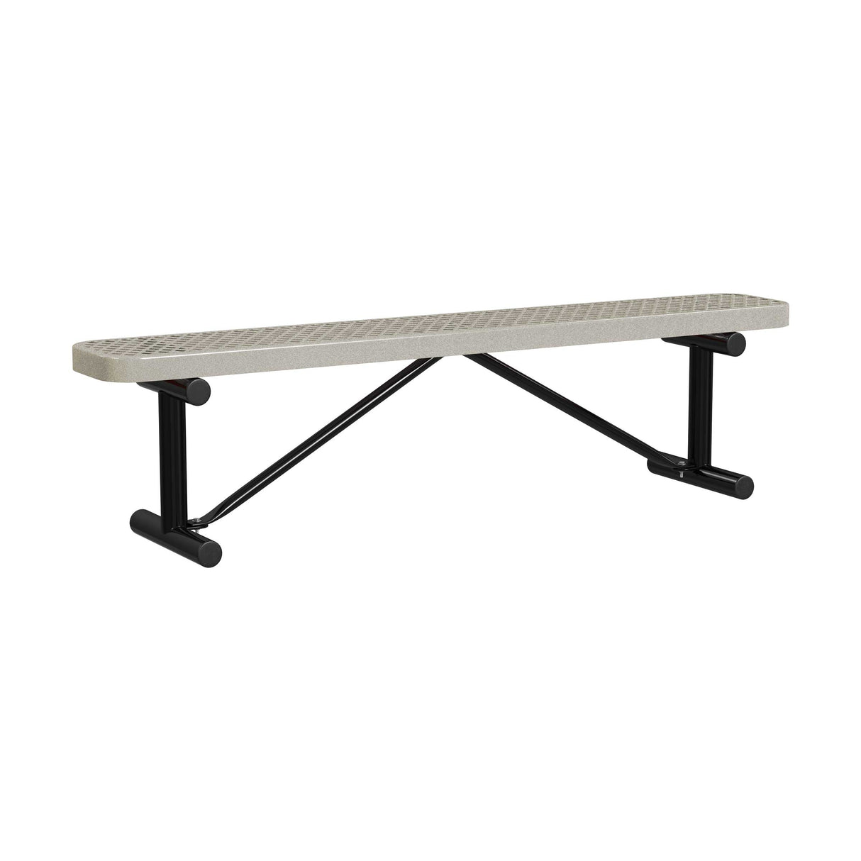 Expanded Metal Bench Without Back - Portable Mount