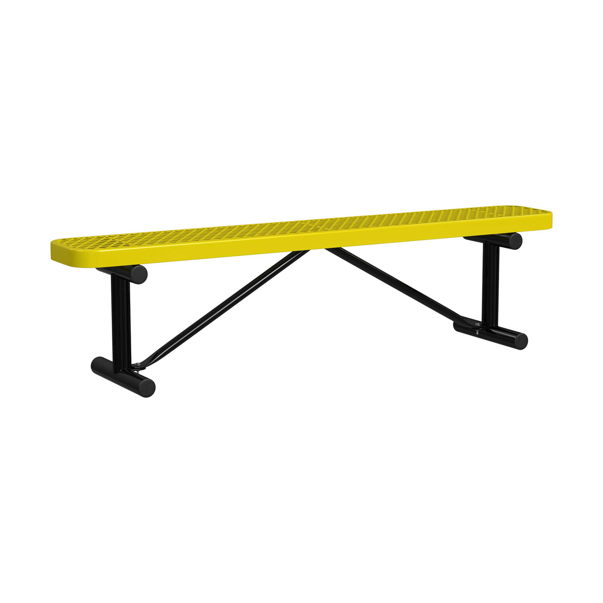 Expanded Metal Bench Without Back - Portable Mount