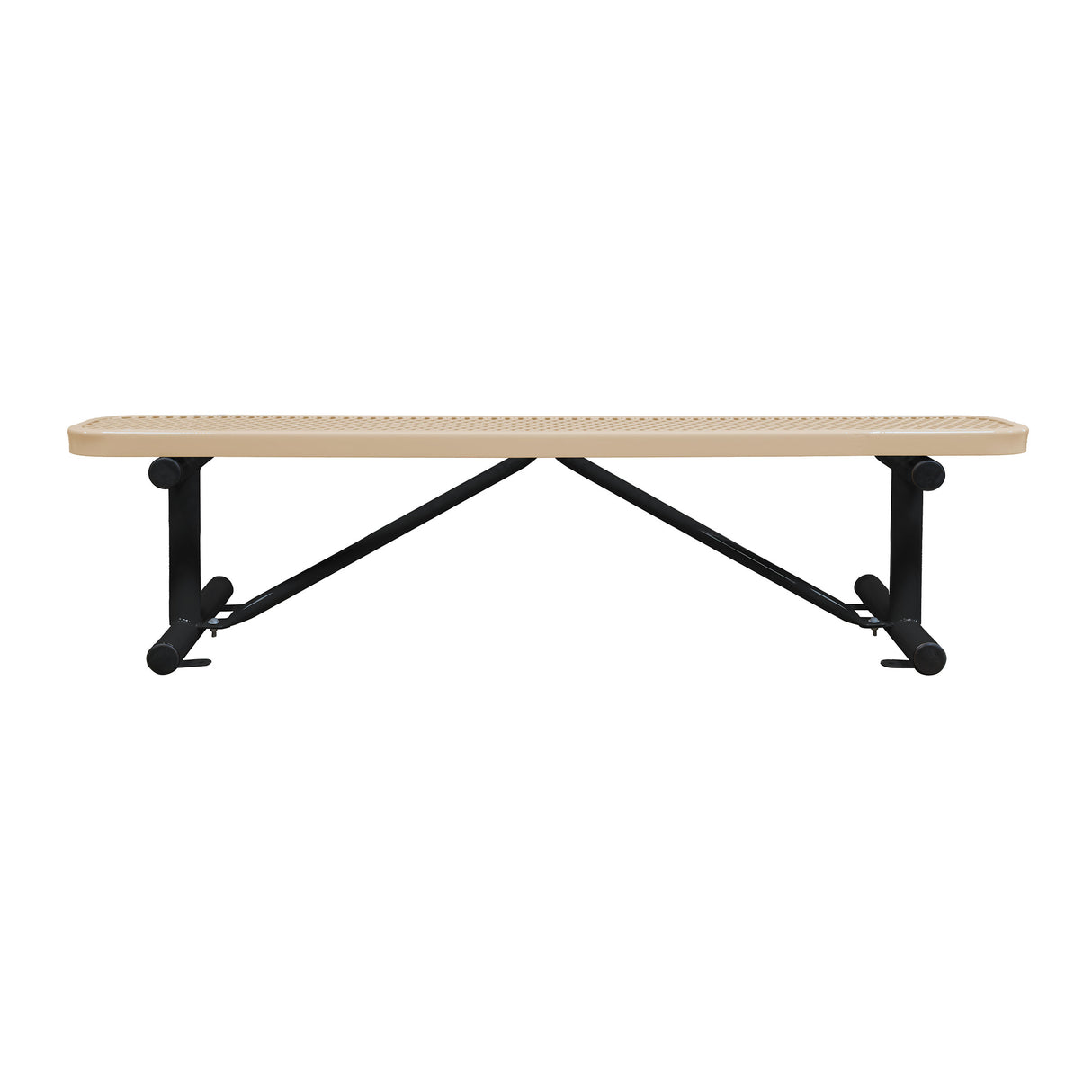 Expanded Metal Stadium Bench Without Back - surface mount