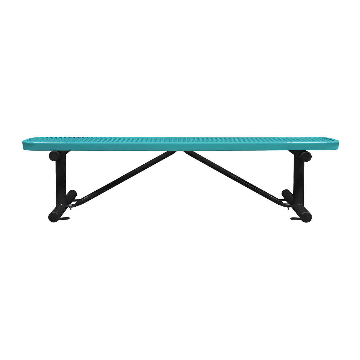 Expanded Metal Stadium Bench Without Back - surface mount