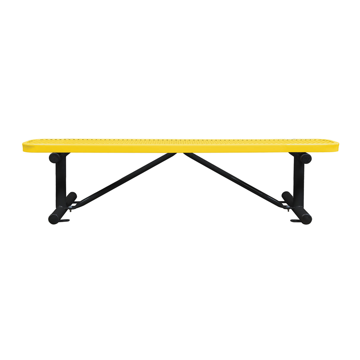 Expanded Metal Stadium Bench Without Back - surface mount