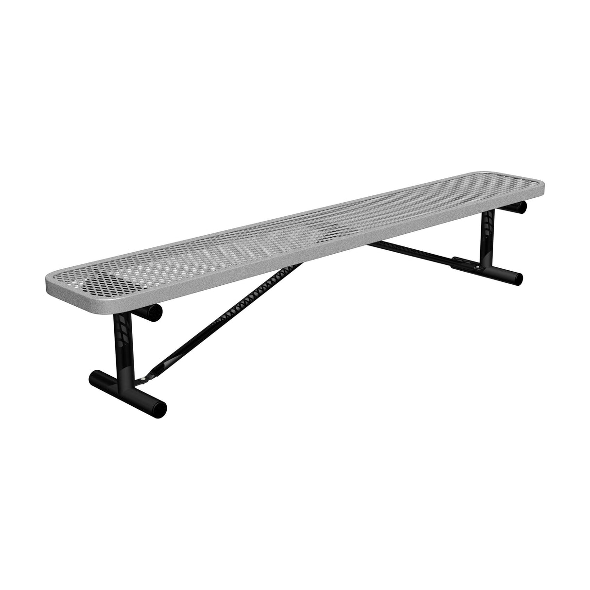 8 ft. players bench in granite thermoplastic seat with portable legs