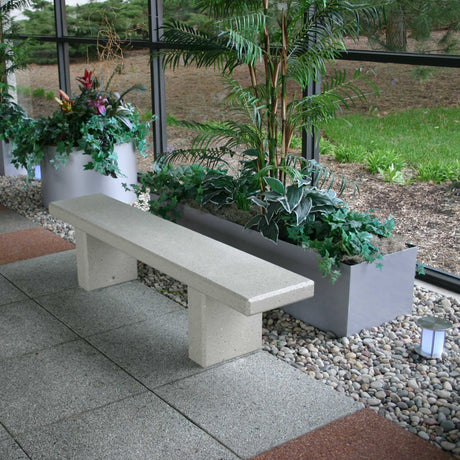 LCH-B5370 72" getzen concrete plaza bench - C2 finish
