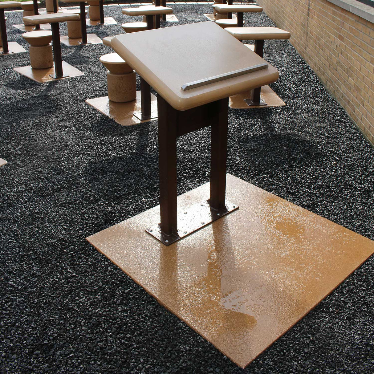 LCH-D484844L getzen concrete lectern installed - SB2 finish