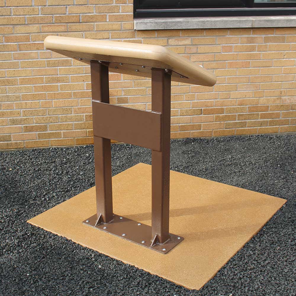 LCH-D484844L getzen concrete lectern installed - SB2 finish