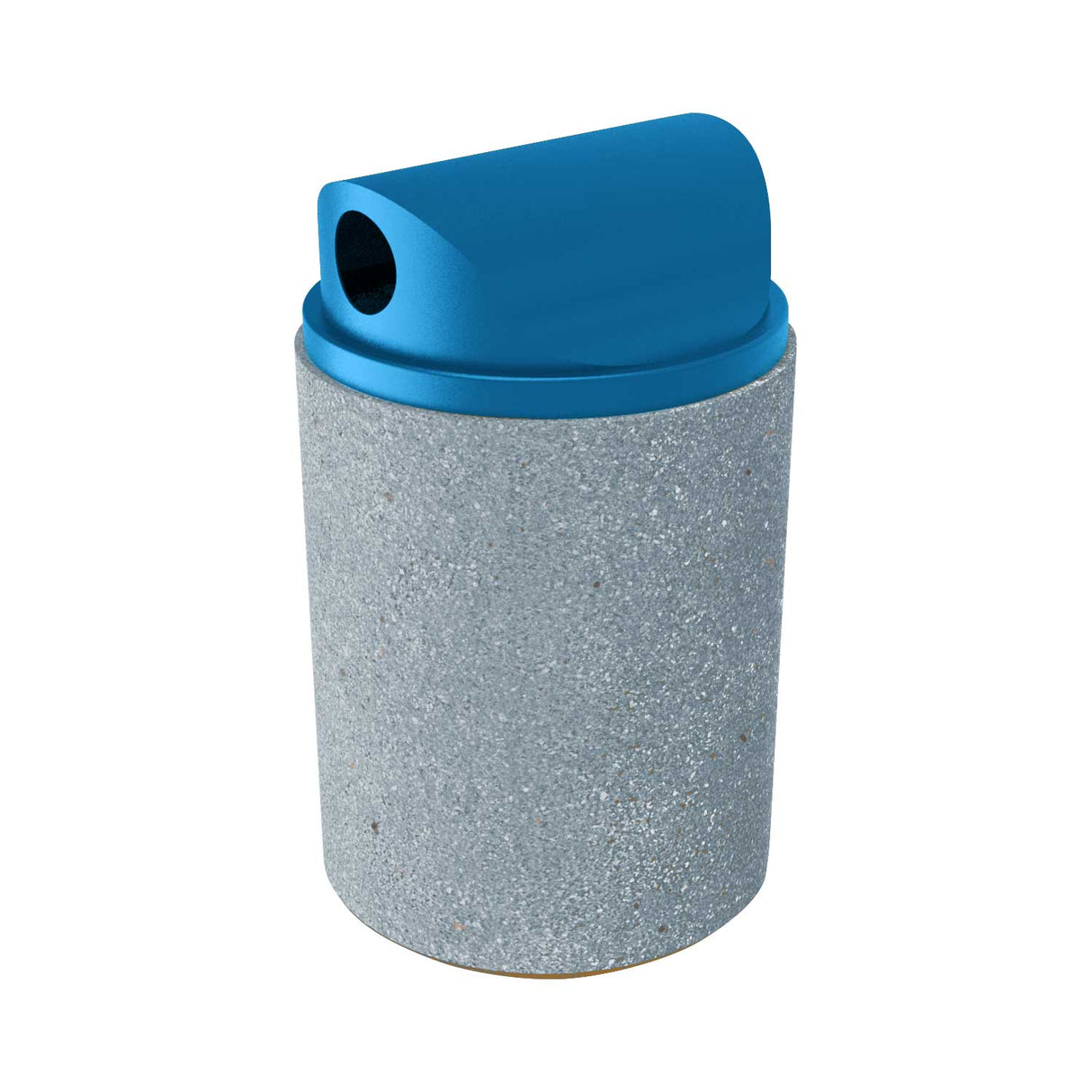 31 Gal. Getzen Concrete Receptacle With Two-Way Plastic Dome Lid