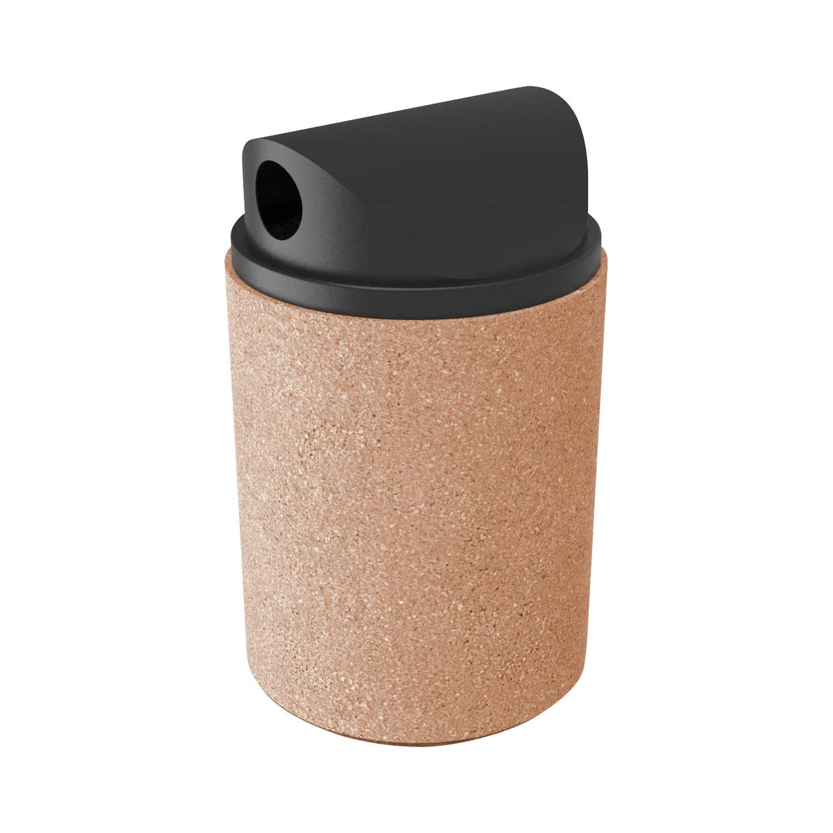 31 Gal. Getzen Concrete Receptacle With Two-Way Plastic Dome Lid
