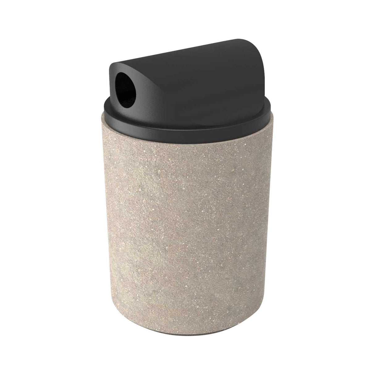 31 Gal. Getzen Concrete Receptacle With Two-Way Plastic Dome Lid