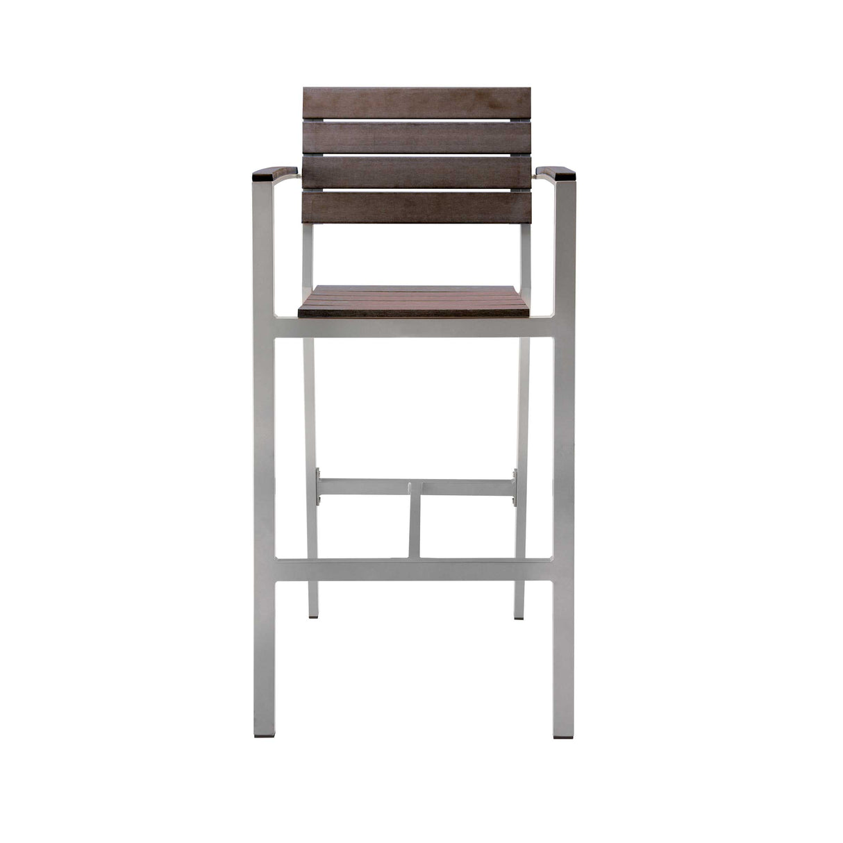 bar height tiki chair with arms - espresso