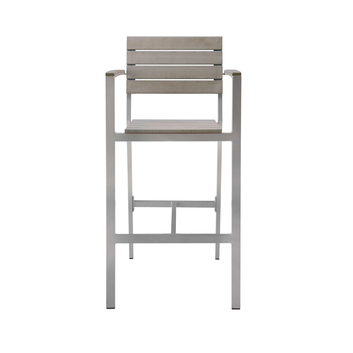 bar height tiki chair with arms - gray