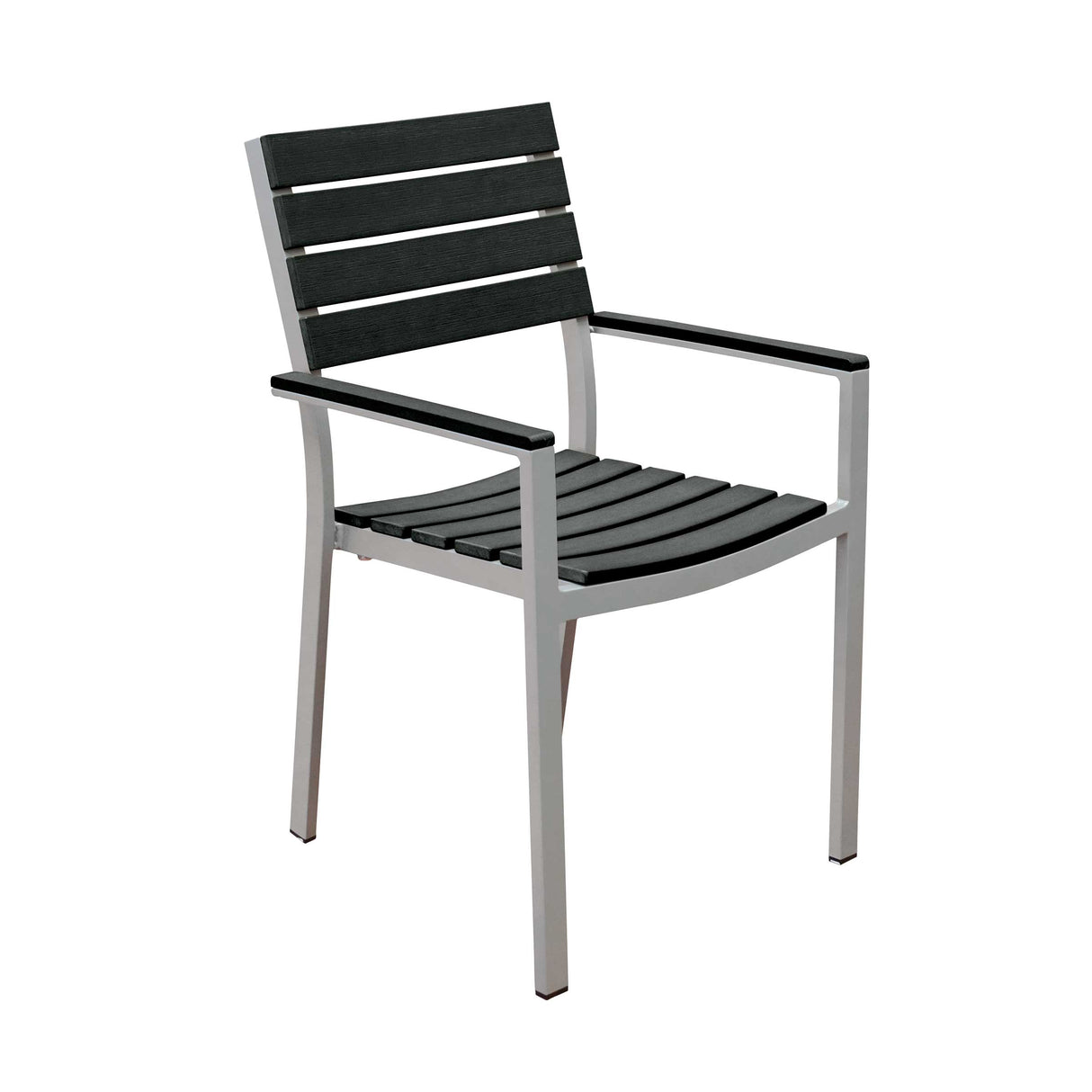 tiki chair with arms - black