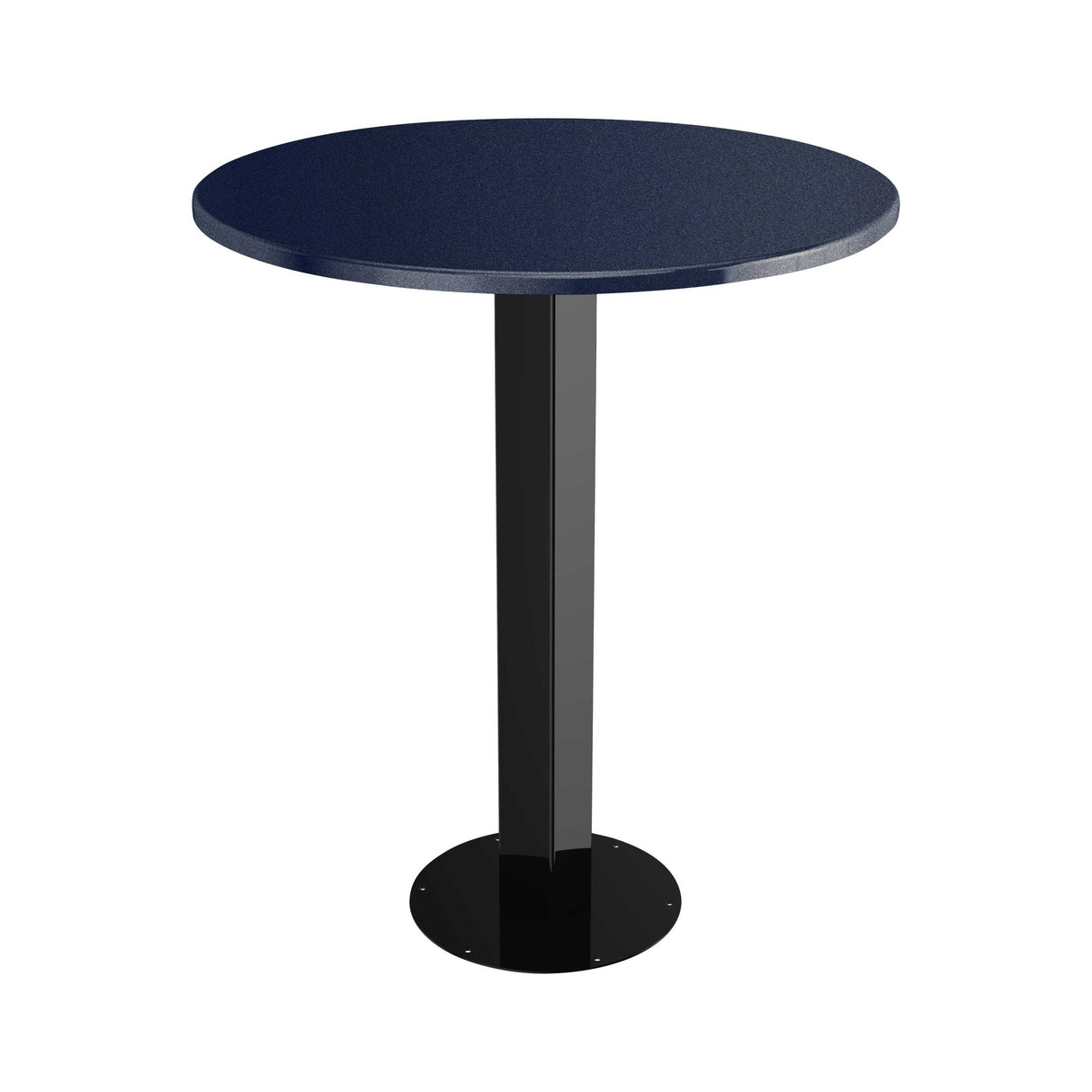 LCH-SU36RD pedestal table with lapis fiberglass top
