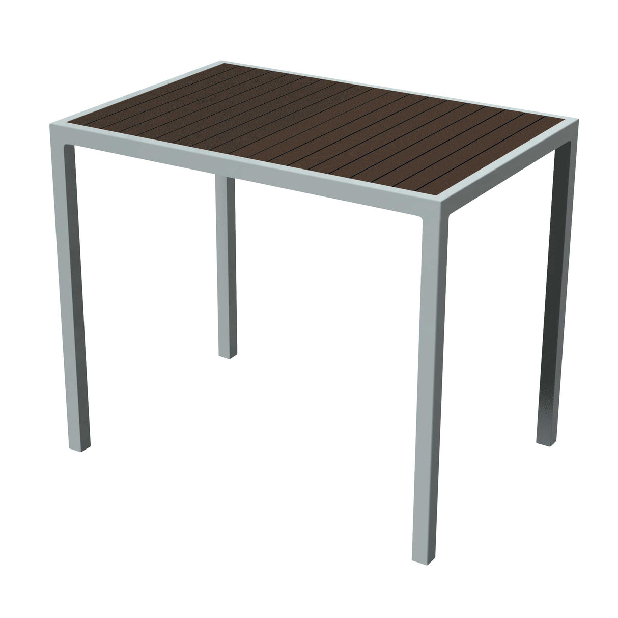 48" rectangular bar tiki table - espresso