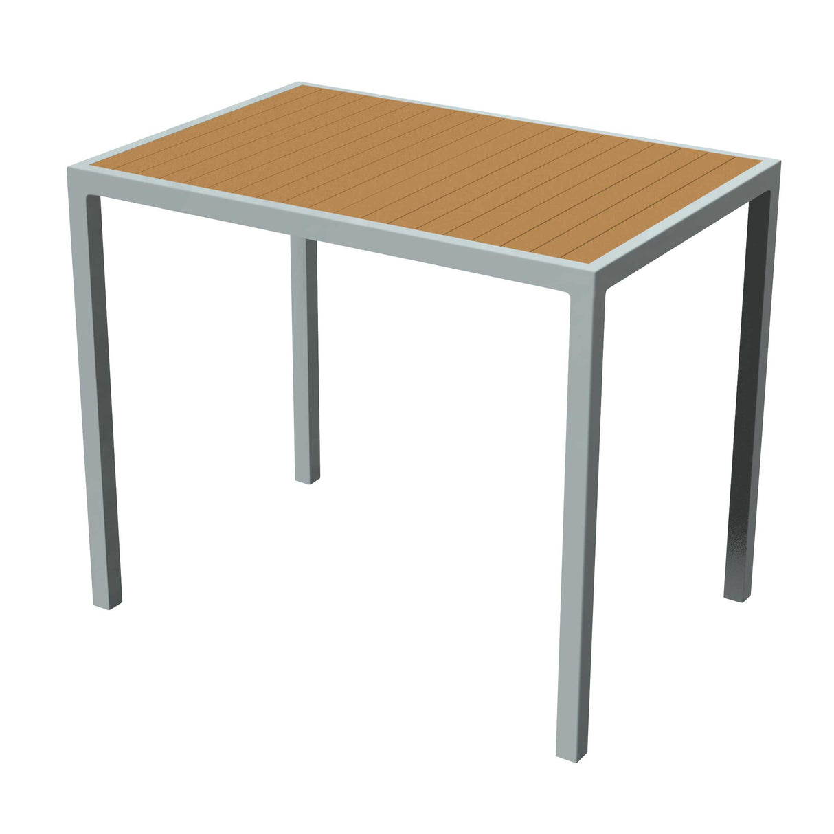 48" rectangular bar tiki table - teak