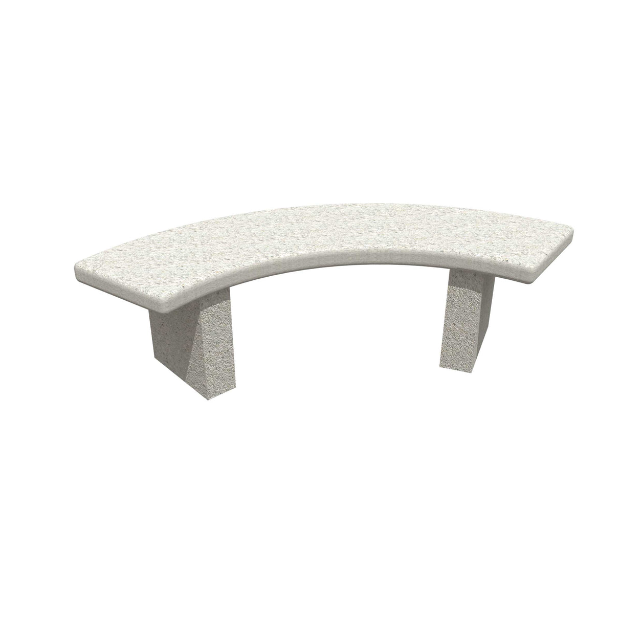 LCH-B5900 58" getzen curved concrete plaza bench - C2 finish