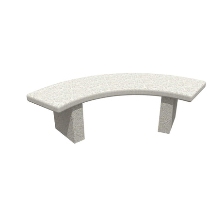 LCH-B5900 58" getzen curved concrete plaza bench - C2 finish