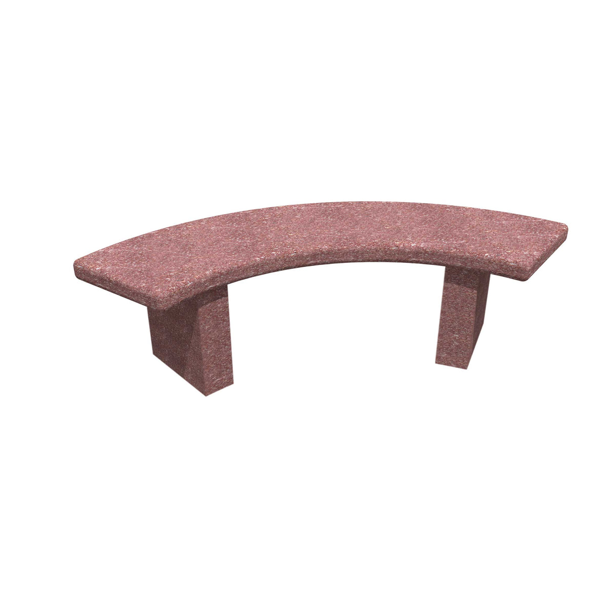 LCH-B5900 58" getzen curved concrete plaza bench - SB5 finish