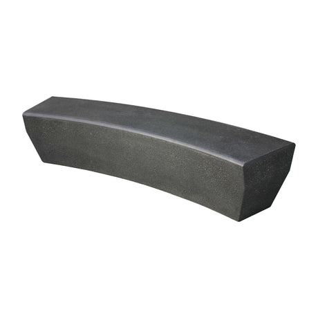 LCH-5921 77" getzen curved rectangular concrete bench - graphite finish