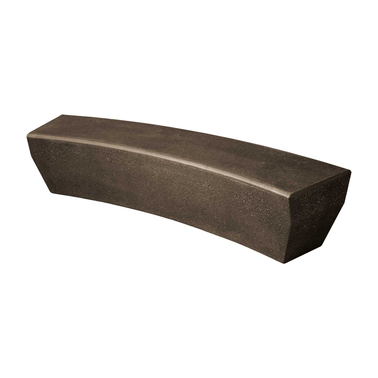 LCH-5921 77" getzen curved rectangular concrete bench - kahlua finish