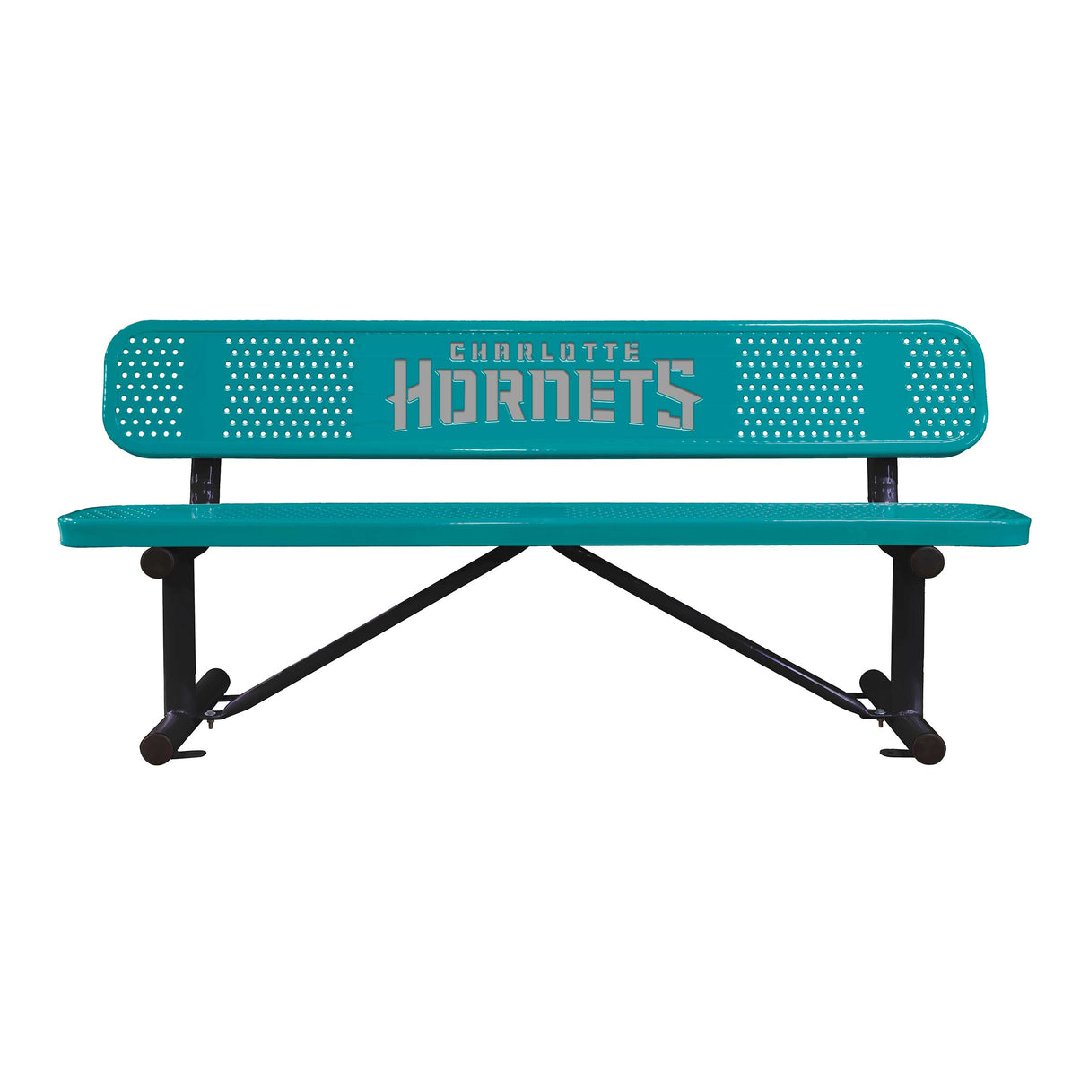 Personalized Multicolor Perforated Stadium Bench With Back - surface mount