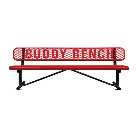 Personalized Standard Expanded Metal Bench With Back