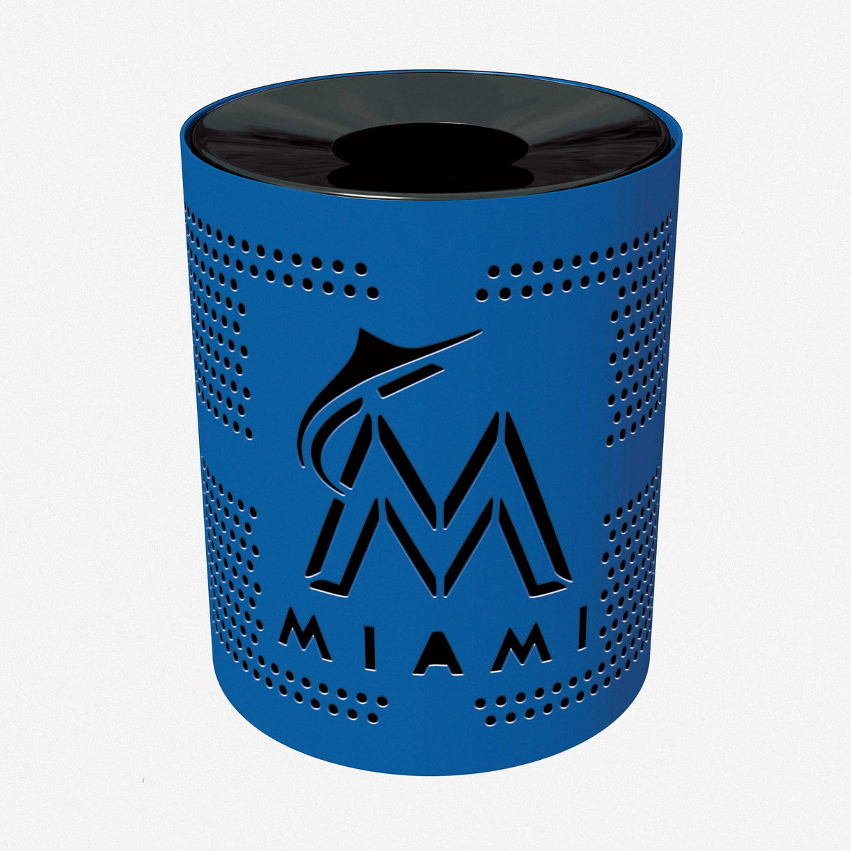 32 Gallon Personalized Perforated Stadium Receptacle