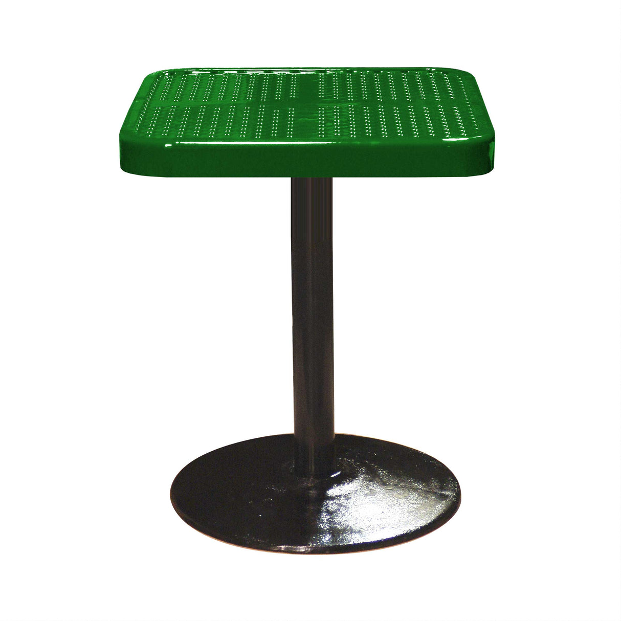 SQ24TAB30 24 inch square pedestal table 30 inches high - green