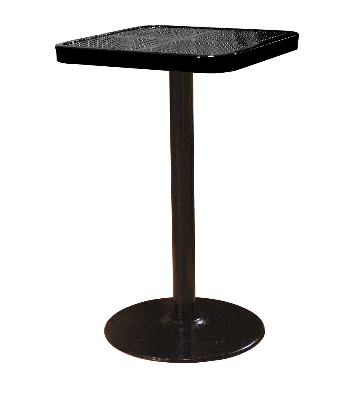 SQ24TAB40 24 inch square pedestal table 40 inches high - black