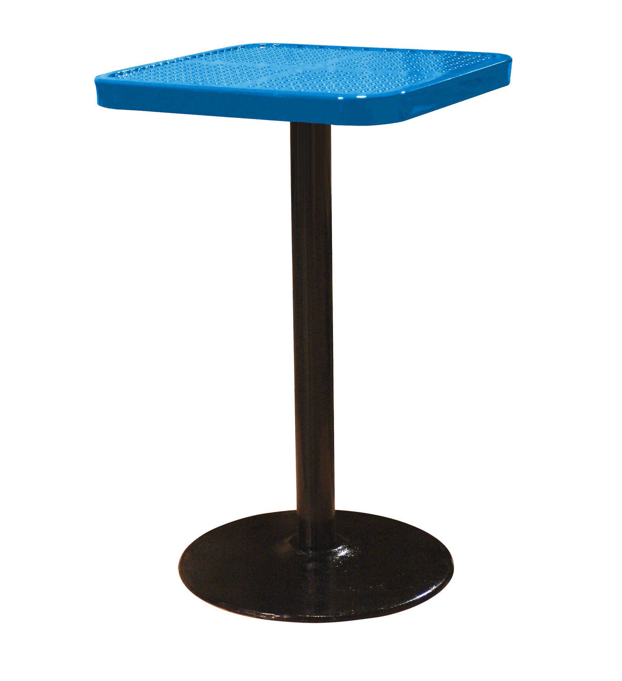 SQ24TAB40 24 inch square pedestal table 40 inches high - blue