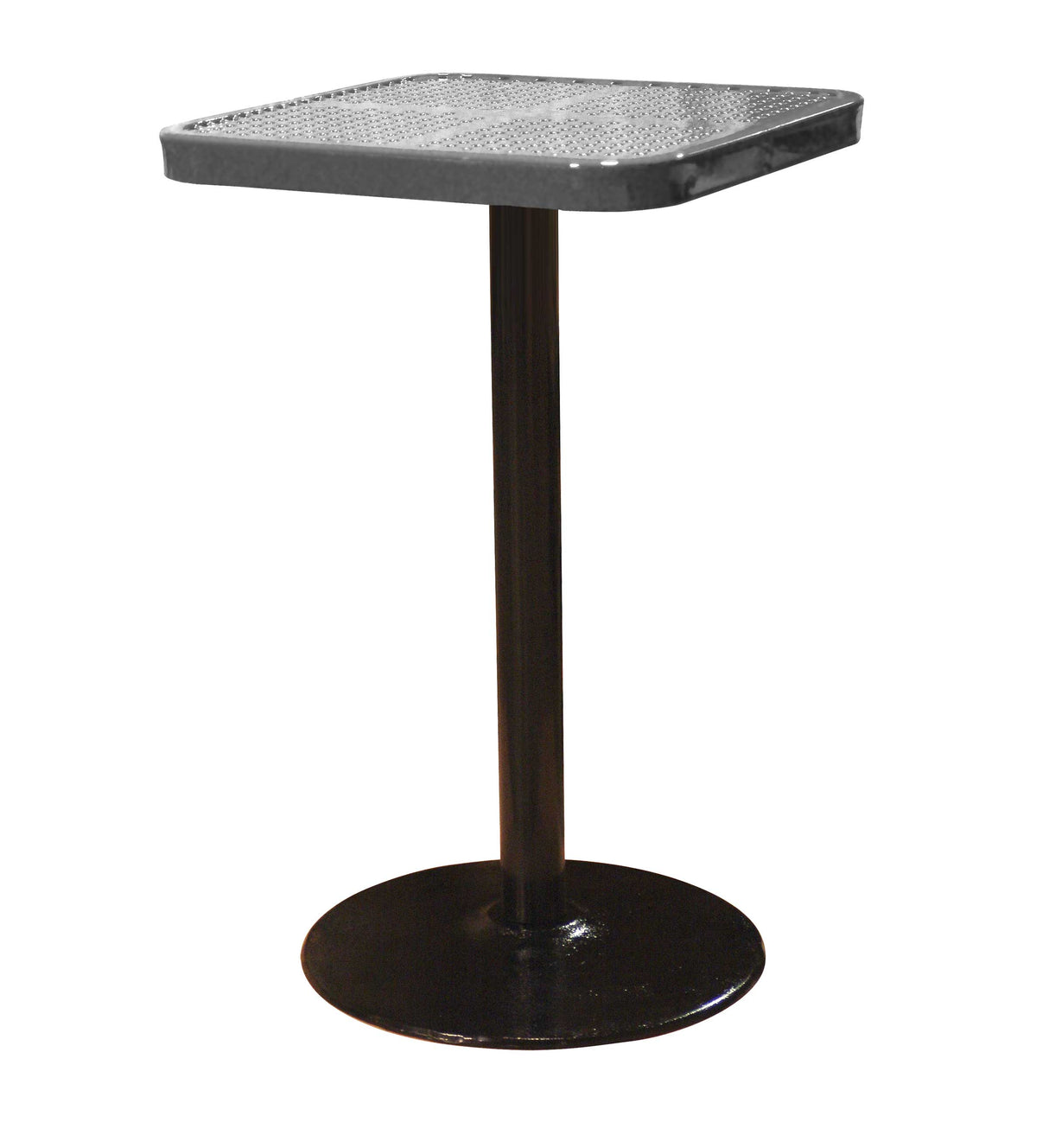 SQ24TAB40 24 inch square pedestal table 40 inches high - gray